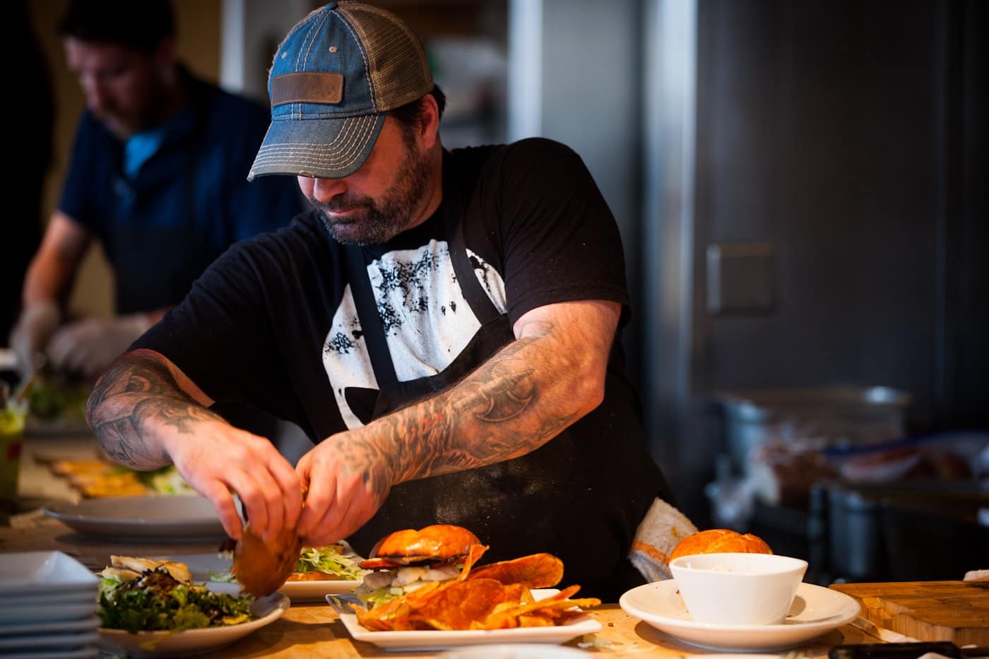 The kitchen mid-service